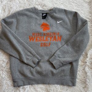 Nike Women’s Gray Crewneck  West Virginia Wesleyan Bobcat Golf WVWC small